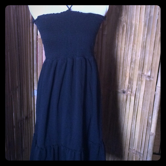 Dresses & Skirts - Black strapless halter dress size XL